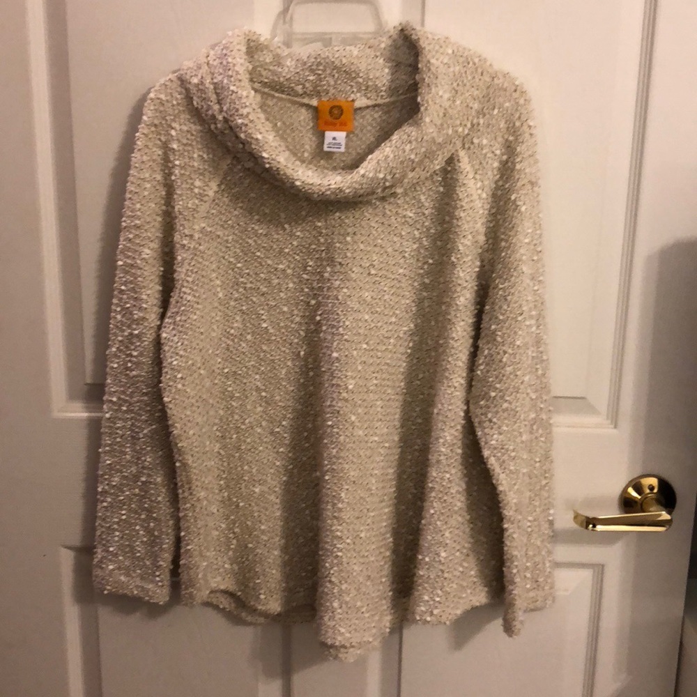 Beige Cowl Neck Sweater